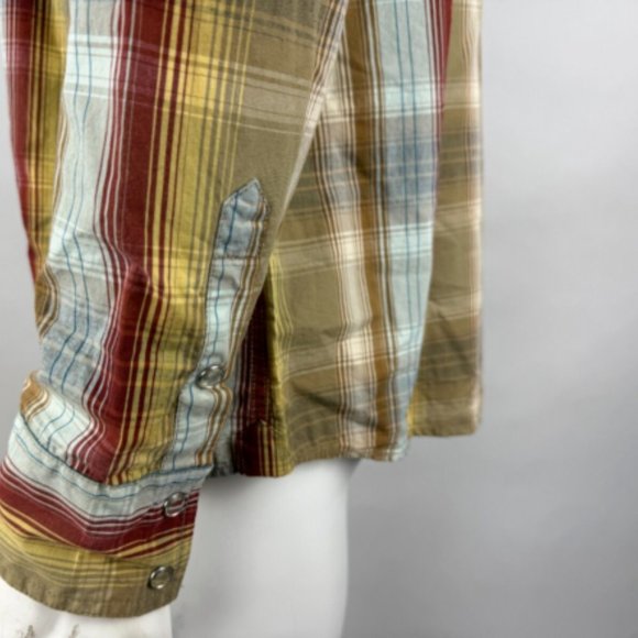 Fossil 54 Wester Plaid Shirt‎ Mens XL NWT Long Sleeve Button-Up Cotton Collared - Picture 9 of 14